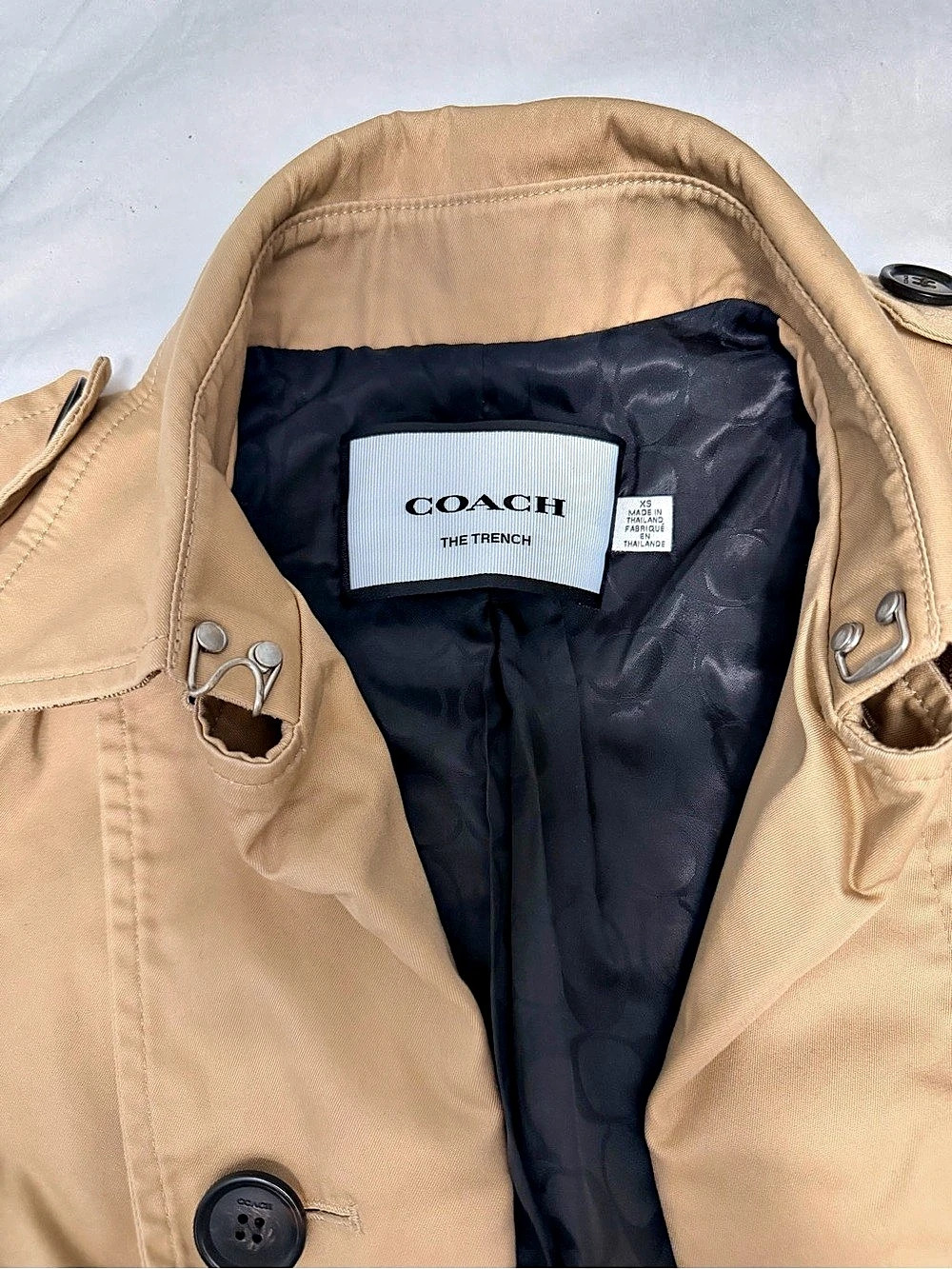 Coach The Trench Beige Trench Coat